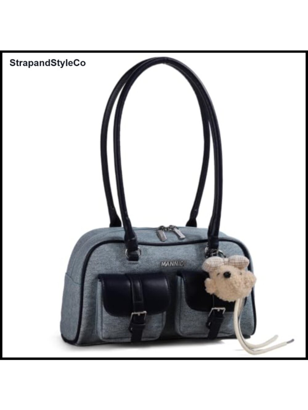 Vegan Leather Satchel Crossbody Bag Adjustable Strap Work Travel